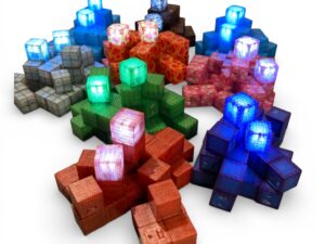 9 stk Glow Light Cubes – Magnetiske Lysende Klodser
