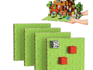 4 stk Magnetiske Byggeplader - Grøn