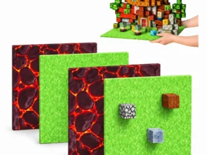 4 stk Magnetiske byggeplader med græs og lava overflade. Disse magnetiske byggeplader er designet til børn i alderen fra 3 år og er det ideelle tilbehør til magnetiske byggeklodser. Pladerne giver et stabilt fundament for endeløs byggeri og gør det muligt at lave større, højere og mere stabile konstruktioner. Hver bundplade måler 10 x 10 cm og kan rumme op til 25 magnetiske klodser på byggefladen, hvilket giver rigelig plads til, at børn kan bygge og udvide deres designs. Sættet indeholder 4 stk bundplader, som nemt kan sættes sammen med spænder til en plade på hele 20 x 20 cm. Bundpladerne er med magnetgrip i bunden, som sikrer et godt magnetisk greb, der holder klodserne sikkert på plads. Fremstillet i plast af høj kvalitet med glatte og afrundede kanter er bundpladerne både holdbare, lette og sikre at lege med for børn over 3 år. Perfekt til timevis af fantasifuld og lærerig byggesjov, hvor børn samtidig forbedrer fokus, tålmodighed og finmotorik. De forbedrer kreativt byggeri, øger legetiden og giver endnu flere muligheder for sjov og udviklende leg. Vigtig info: Der medfølger ikke byggeklodser med til sættet, men kan købes i shoppen.
