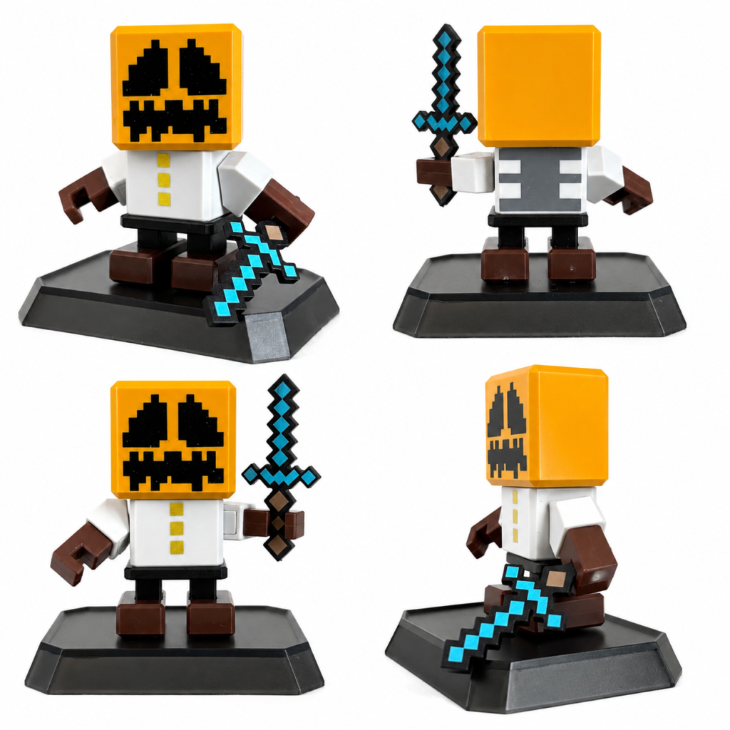Magnetisk Blocks Pixel Figur - 7 dele