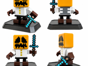 Magnetisk Blocks Pixel Figur - 7 dele