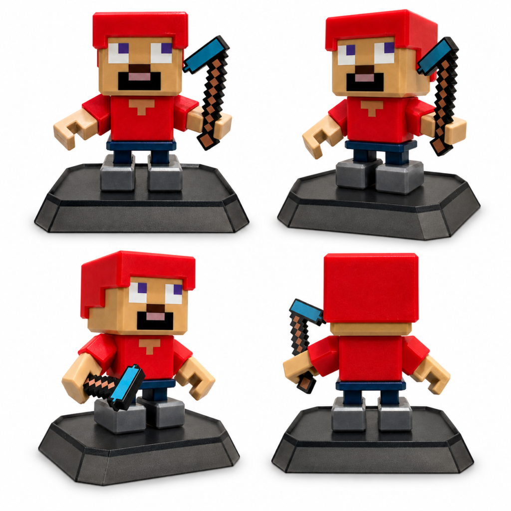 Magnetisk Blocks Pixel Figur – byg, leg og saml Oplev en sjov magnetisk pixel-figur, hvor leg og samlerglæde går hånd i hånd. Figuren har et cool, blokbaseret gaming-look og består af flere dele, der holdes sammen ved hjælp af magneter. Figuren kan skilles ad og samles igen, så arme, ben, krop og andre dele kan tages fra hinanden og sættes sammen. Magneterne gør det både nemt og tilfredsstillende at samle figuren igen og igen. Magnetisk leg og samleobjekt Den magnetiske figur er både sjov at lege med og flot at have stående på værelset eller skrivebordet. Den er derfor oplagt til børn, der elsker pixeluniverser, gaming og byggefigurer, men også til dem, der gerne vil samle på forskellige figurer. Har du flere modeller, kan du skabe din helt egen samling af magnetiske pixel-figurer. Fordele: Magnetisk figur med blok-/pixel-design Kan skilles ad og samles igen De forskellige dele holdes sammen med magneter Sjov kombination af figur, leg og samlerobjekt Flot som dekoration på værelset eller skrivebordet Perfekt til fans af gaming og pixeluniverser Flere forskellige figurer kan samles Produktinformation Højde: 7 cm Materiale: Plast og magneter Anbefalet alder: 3+ år Køb sikkert: CE-godkendt En anderledes og underholdende magnetisk samlefigur, der både kan leges med, skilles ad, samles igen og stå fremme som en del af samlingen.