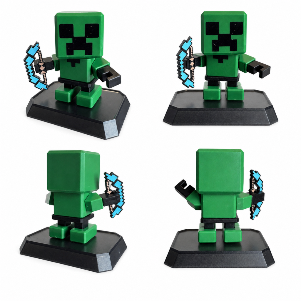 Oplev en sjov magnetisk pixel-figur, hvor leg og samlerglæde går hånd i hånd. Figuren har et cool, blokbaseret gaming-look og består af flere dele, der holdes sammen ved hjælp af magneter. Figuren kan skilles ad og samles igen, så arme, ben, krop og andre dele kan tages fra hinanden og sættes sammen. Magneterne gør det både nemt og tilfredsstillende at samle figuren igen og igen. Magnetisk leg og samleobjekt Den magnetiske figur er både sjov at lege med og flot at have stående på værelset eller skrivebordet. Den er derfor oplagt til børn, der elsker pixeluniverser, gaming og byggefigurer, men også til dem, der gerne vil samle på forskellige figurer. Har du flere modeller, kan du skabe din helt egen samling af magnetiske pixel-figurer. Fordele: Magnetisk figur med blok-/pixel-design Kan skilles ad og samles igen De forskellige dele holdes sammen med magneter Sjov kombination af figur, leg og samlerobjekt Flot som dekoration på værelset eller skrivebordet Perfekt til fans af gaming og pixeluniverser Flere forskellige figurer kan samles Produktinformation Højde: 7 cm Materiale: Plast og magneter Anbefalet alder: 3+ år Køb sikkert: CE-godkendt