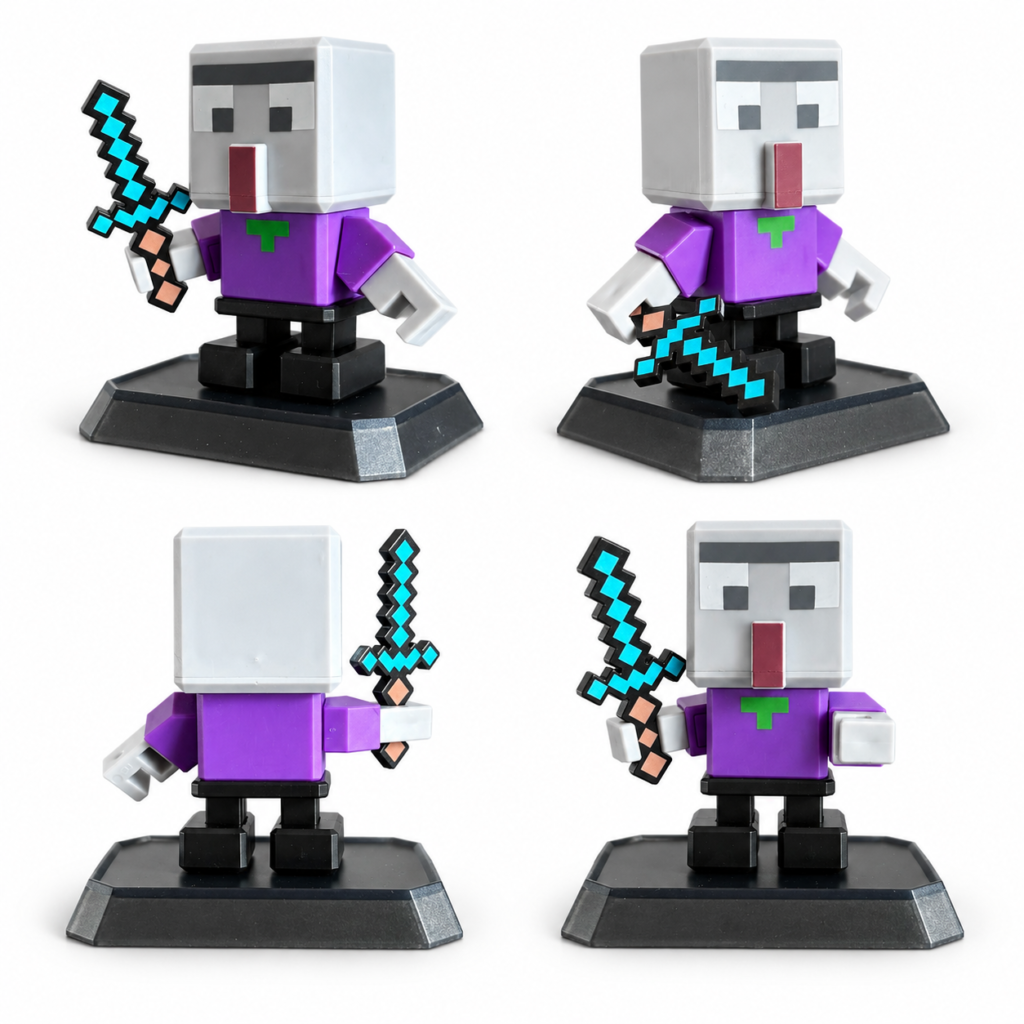 Magnetisk Blocks Pixel Figur - 7 dele