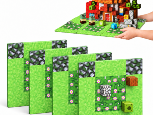 4 stk Magnetiske Byggeplader - Blomsterhaven